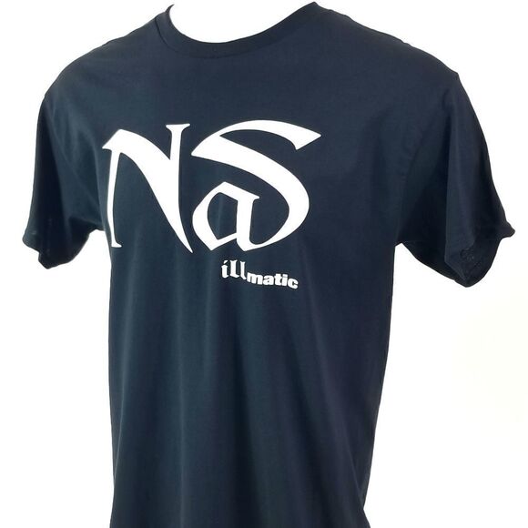 Nas "Illmatic" Album Cover Big Logo Print Oversized Streetwear Hip Hop Rap Tee - Picture 3 of 5